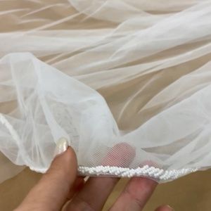 12ft hand beaded veil